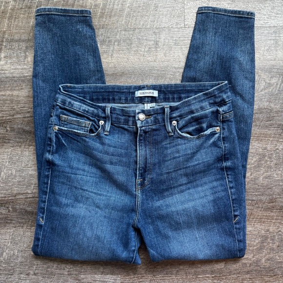 Good American Denim - Good American Good Legs Skinny Jeans 8/29 High Rise Dark Wash Blue Gap-Proof